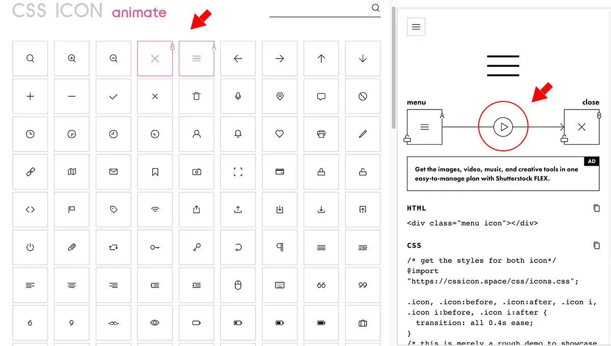 CSS Icon Animation STEP2